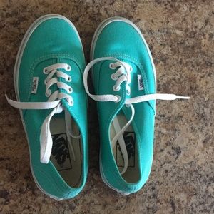 Authentic teal vans